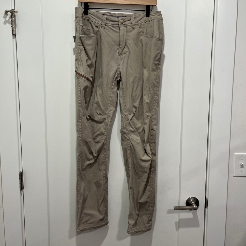 KUHL Rydr Pants Khaki Tan Articulated Knee Outdoor Hiking Trousers ROYCL-572